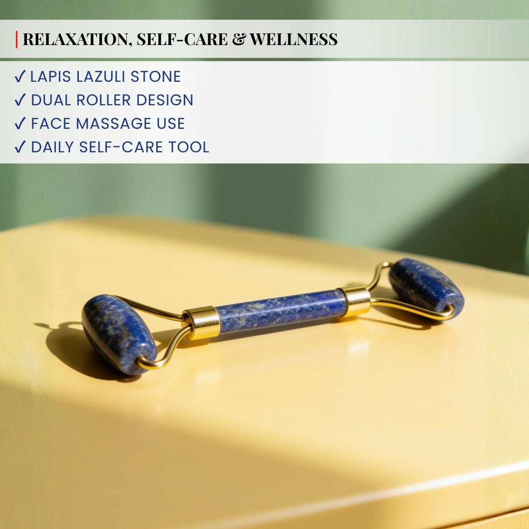 Lapis Lazuli Face, Eyes and Neck Massager - plusvalueindia