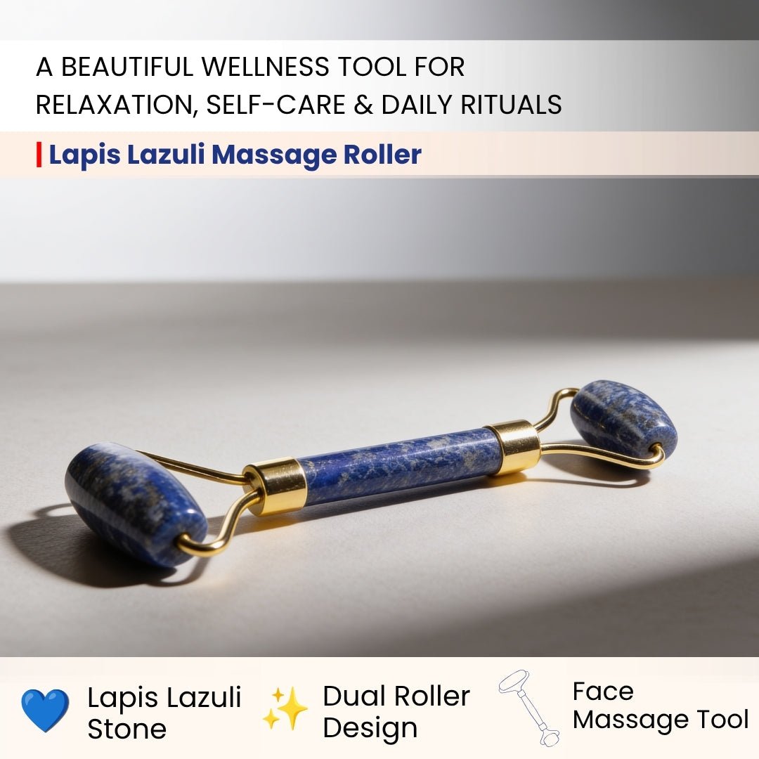 Lapis Lazuli Face, Eyes and Neck Massager - plusvalueindia