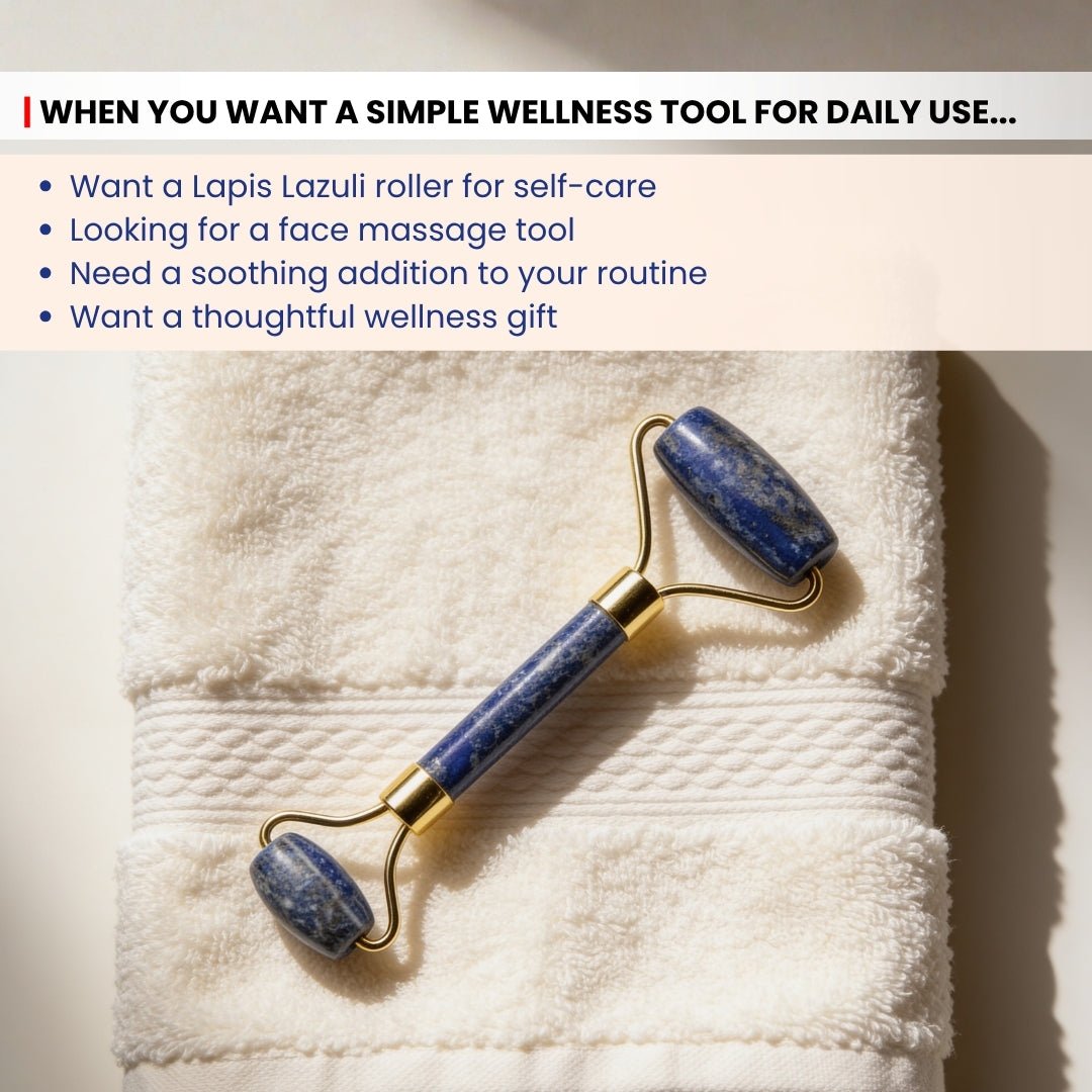 Lapis Lazuli Face, Eyes and Neck Massager - plusvalueindia