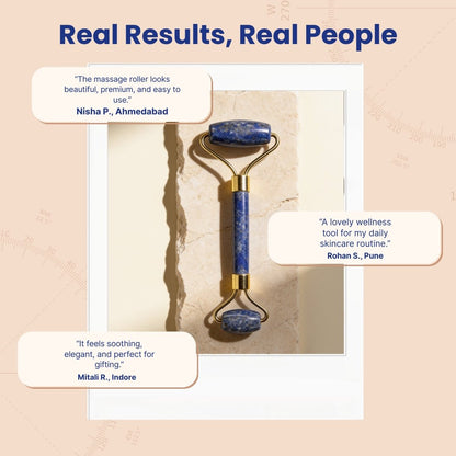 Lapis Lazuli Face, Eyes and Neck Massager - plusvalueindia