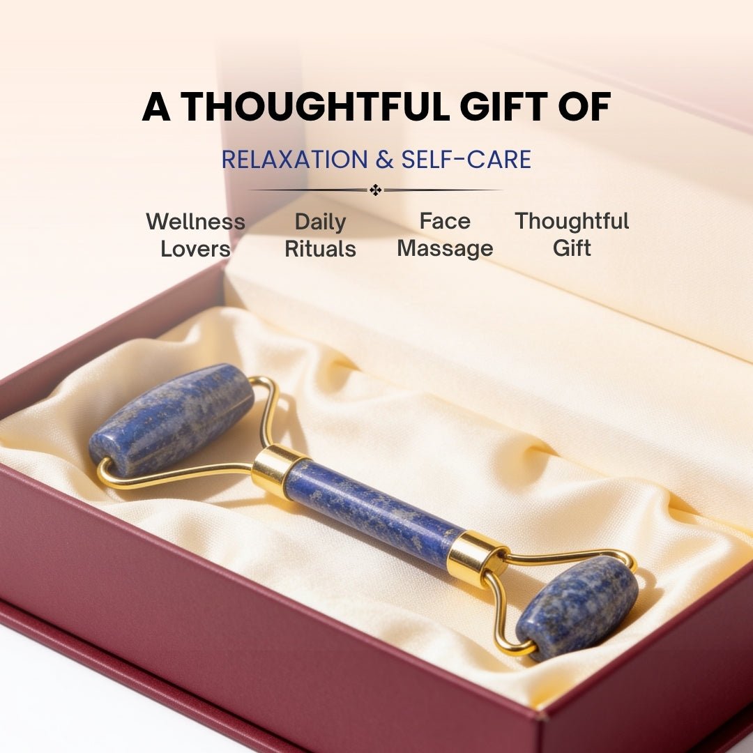 Lapis Lazuli Face, Eyes and Neck Massager - plusvalueindia