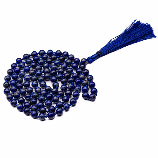 lapis lazuli necklace mala 8mm