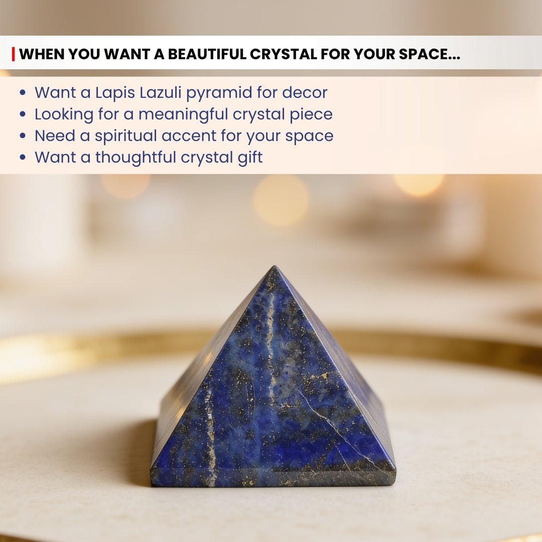 Lapis Lazuli Pyramid - Enlightenment Stone - plusvalueindia