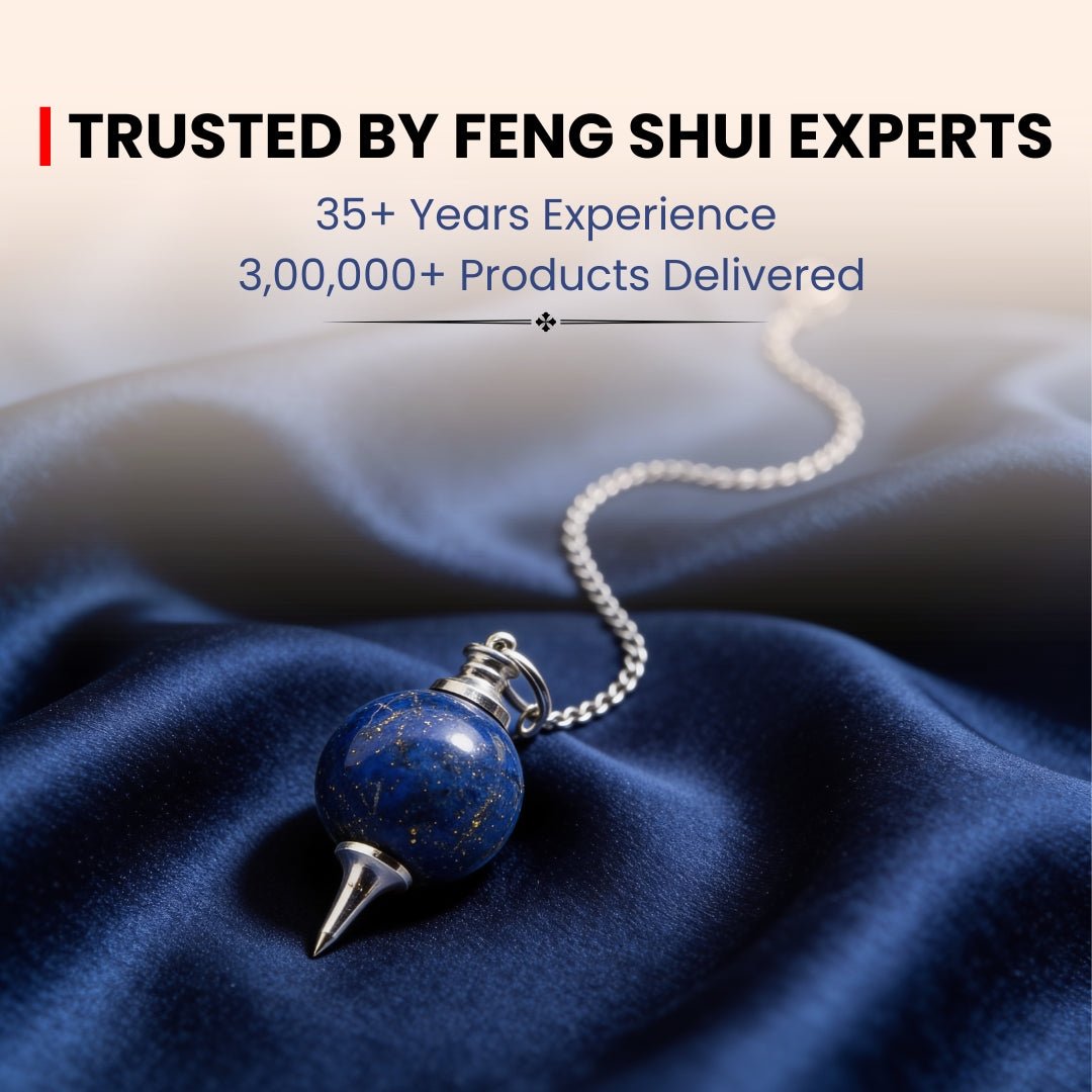 Lapis Lazuli Stone Crystal Ball Chain Dowsing Pendulum for Reiki, Chakra, Healing, Meditation (4 Charts, Jute Bag) - plusvalueindia