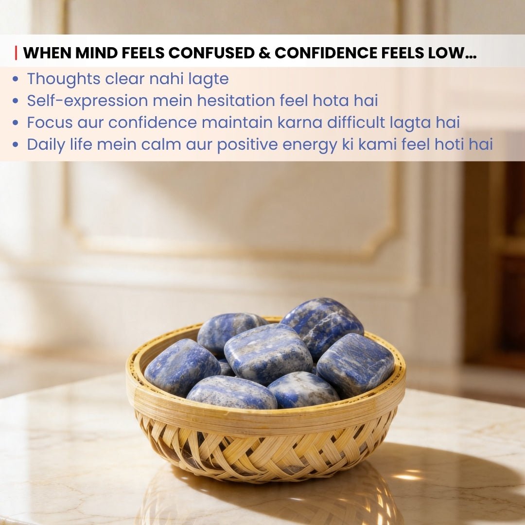 Lapis Lazuli Tumbled Stone Pebbles - Enlightenment Stone - plusvalueindia