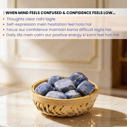 Lapis Lazuli Tumbled Stone Pebbles - Enlightenment Stone - plusvalueindia