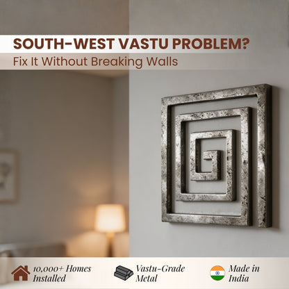 Vastu Lead Helix 6inch Southwest Extension, Corner Cut Vastu Dosha (3pcs)