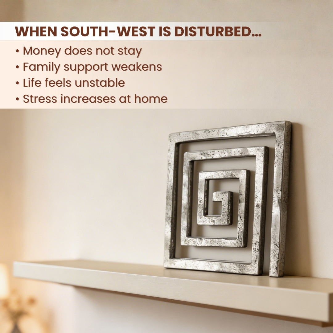 Vastu Lead Helix 6inch Southwest Extension, Corner Cut Vastu Dosha (3pcs)