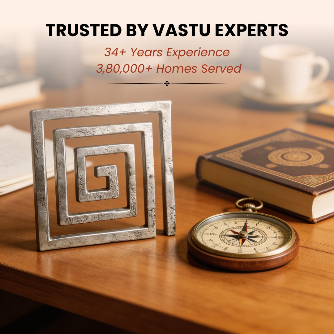 Vastu Lead Helix 6inch Southwest Extension, Corner Cut Vastu Dosha (3pcs)