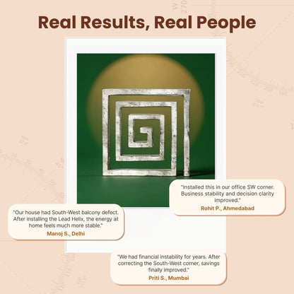 Lead Helix Vastu Remedies for South West Entrance, Main Door, Kitchen, Toilet Correction at Home, Office, Plot, Business, Shop (3pcs) - plusvalueindia