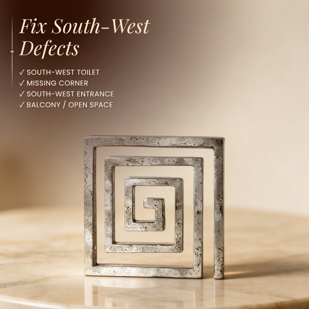 Prithvi Earth Lead Helix Vastu for Southwest Cut, Toilet, Kitchen, Entrance, Main Door Vastu Dosh Remedies for Home & Office - plusvalueindia