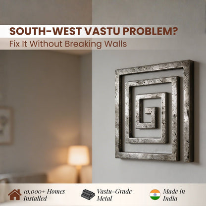Prithvi Earth Lead Helix Vastu for Southwest Cut, Toilet, Kitchen, Entrance, Main Door Vastu Dosh Remedies for Home & Office - plusvalueindia