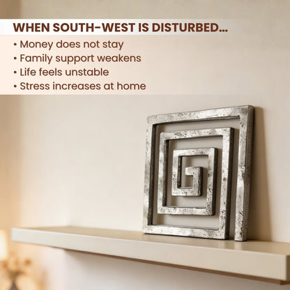 Prithvi Earth Lead Helix Vastu for Southwest Cut, Toilet, Kitchen, Entrance, Main Door Vastu Dosh Remedies for Home & Office - plusvalueindia