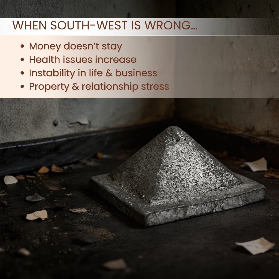 Lead Pyramid Vastu placement in the South-West zone as per Vastu
