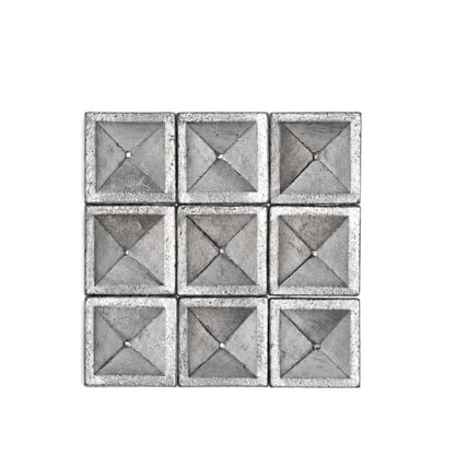 Lead pyramid installed along a South-West threshold frame to block negative energy intrusion and ground heavy vibrations