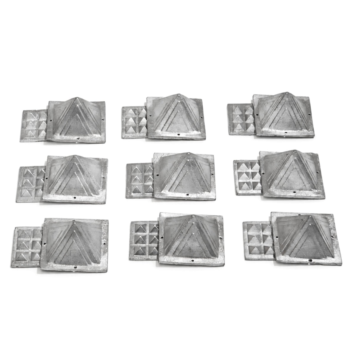 Solid pure lead metal 2.5 inch Vastu pyramid with base plate for South-West Nairutya dosha rectification