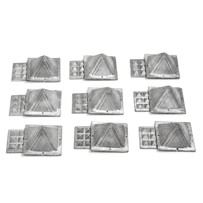 Solid pure lead metal 2.5 inch Vastu pyramid with base plate for South-West Nairutya dosha rectification
