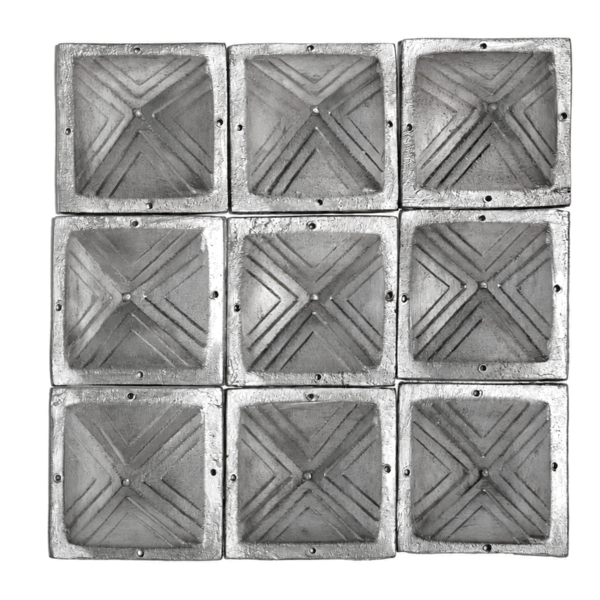 2.5-inch Vastu lead pyramid securely packed in form-fitting foam casing inside a heavy-duty branded box with installation guide