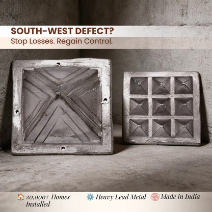 Lead Pyramid 2.5inch Missing Corner or Cut in South West Kitchen, Toilet, Main Door, Entrance Vastu Dosha Remedies For Home, Office, Plot, Factory - plusvalueindia