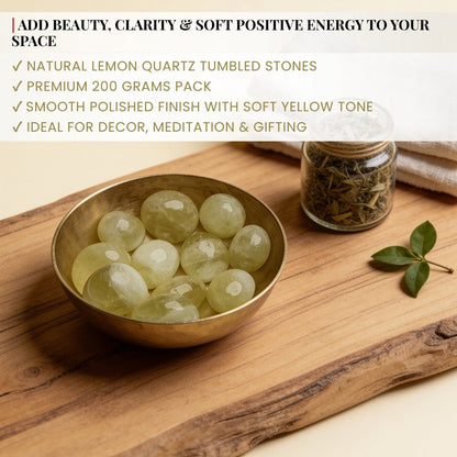 Lemon Quartz Tumbled Stone Pebbles - plusvalueindia