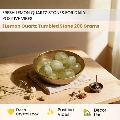 Lemon Quartz Tumbled Stone Pebbles - plusvalueindia