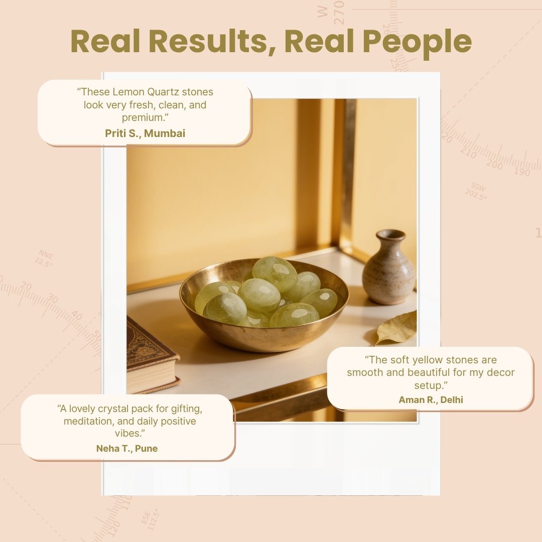 Lemon Quartz Tumbled Stone Pebbles - plusvalueindia