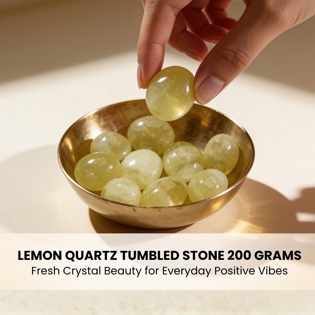 Lemon Quartz Tumbled Stone Pebbles - plusvalueindia