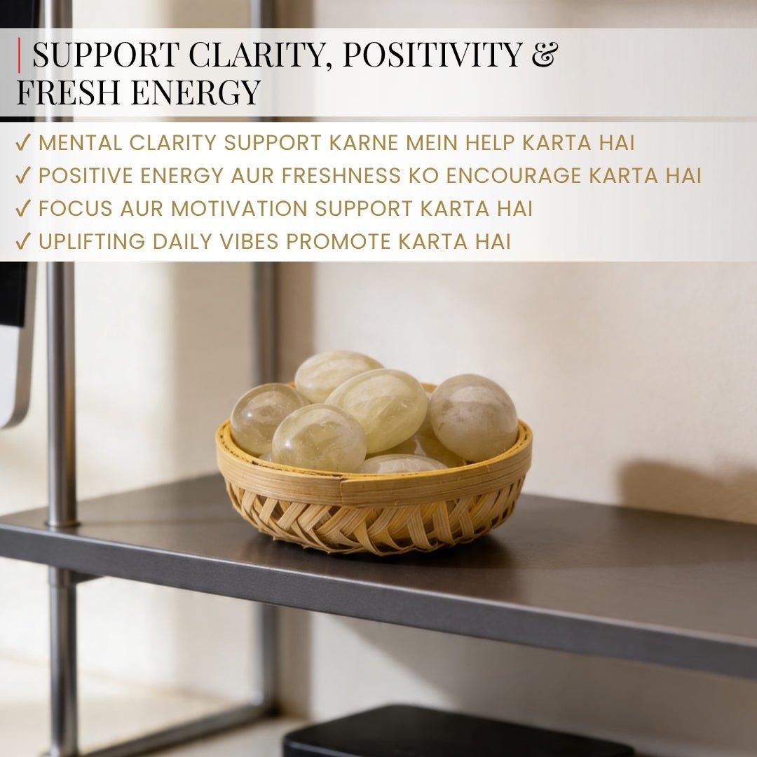 Lemon Quartz Tumbled Stone Pebbles - plusvalueindia
