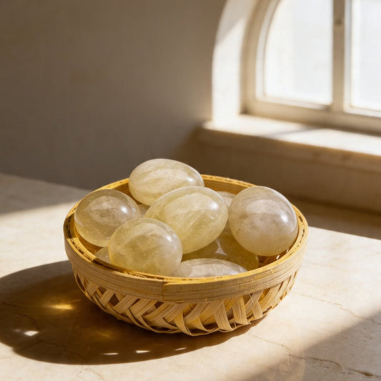 Lemon Quartz Tumbled Stone Pebbles - plusvalueindia