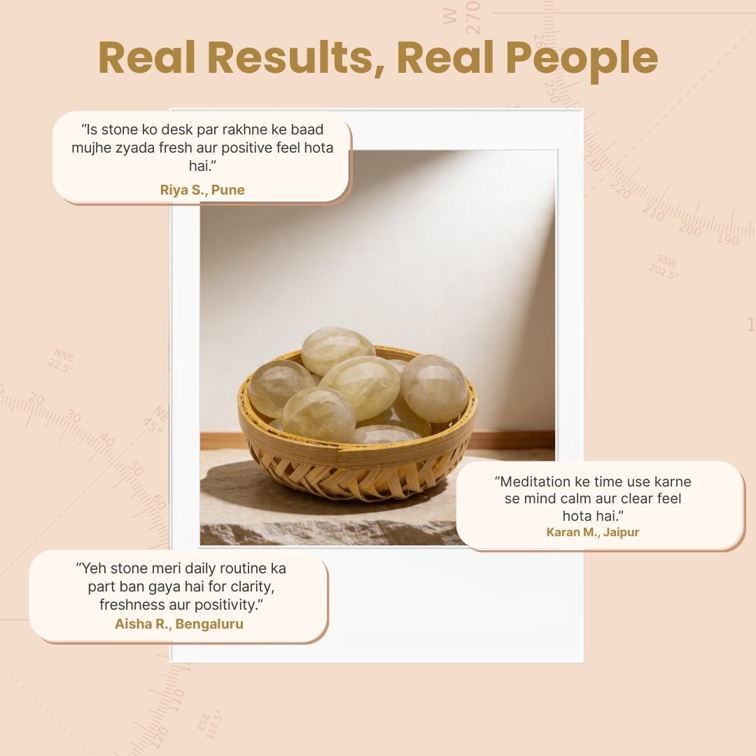 Lemon Quartz Tumbled Stone Pebbles - plusvalueindia