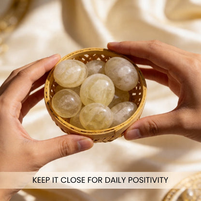 Lemon Quartz Tumbled Stone Pebbles - plusvalueindia