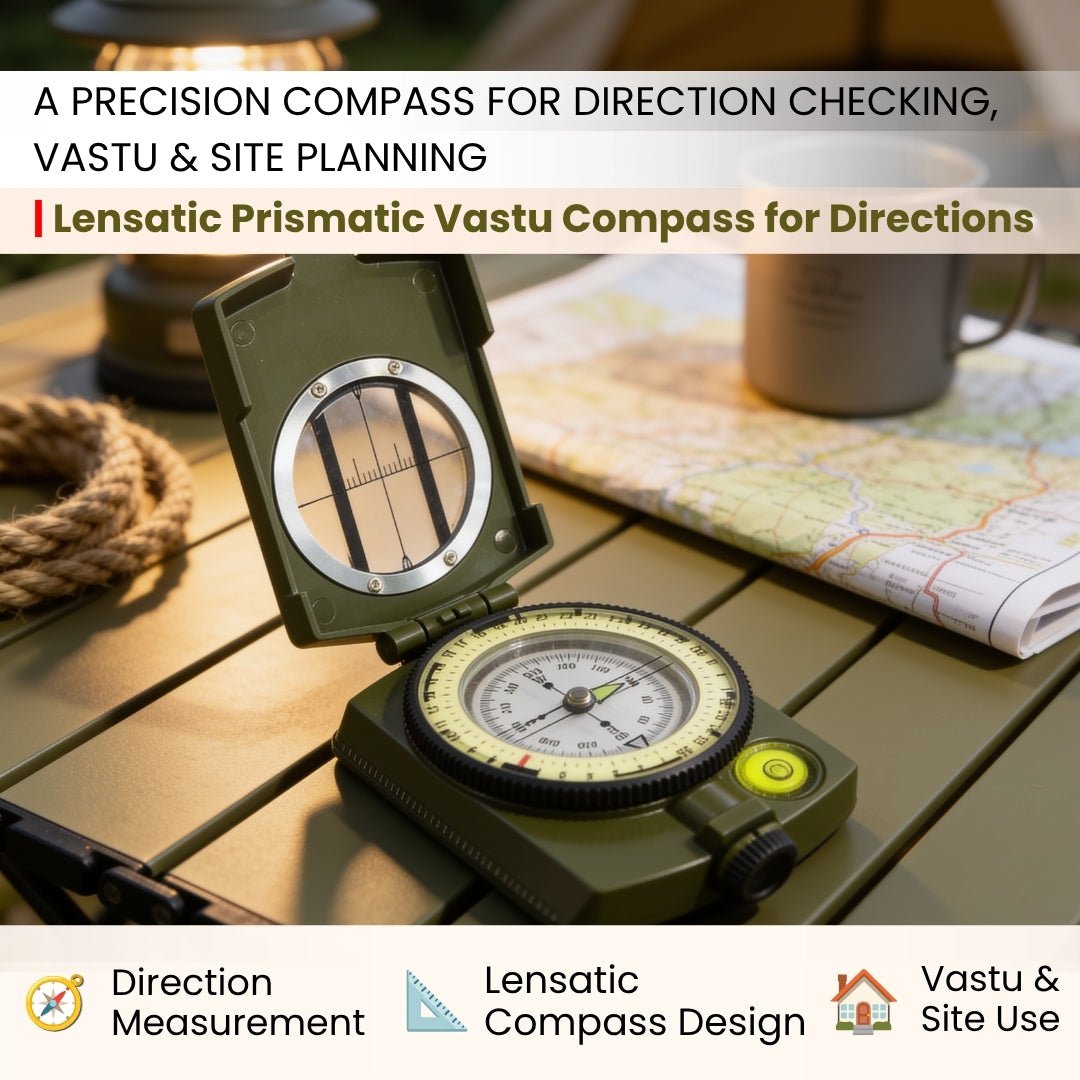 Lensatic Prismatic Vastu Compass for Directions - plusvalueindia