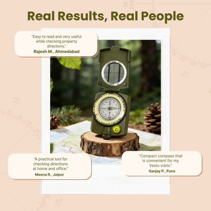 Lensatic Prismatic Vastu Compass for Directions - plusvalueindia