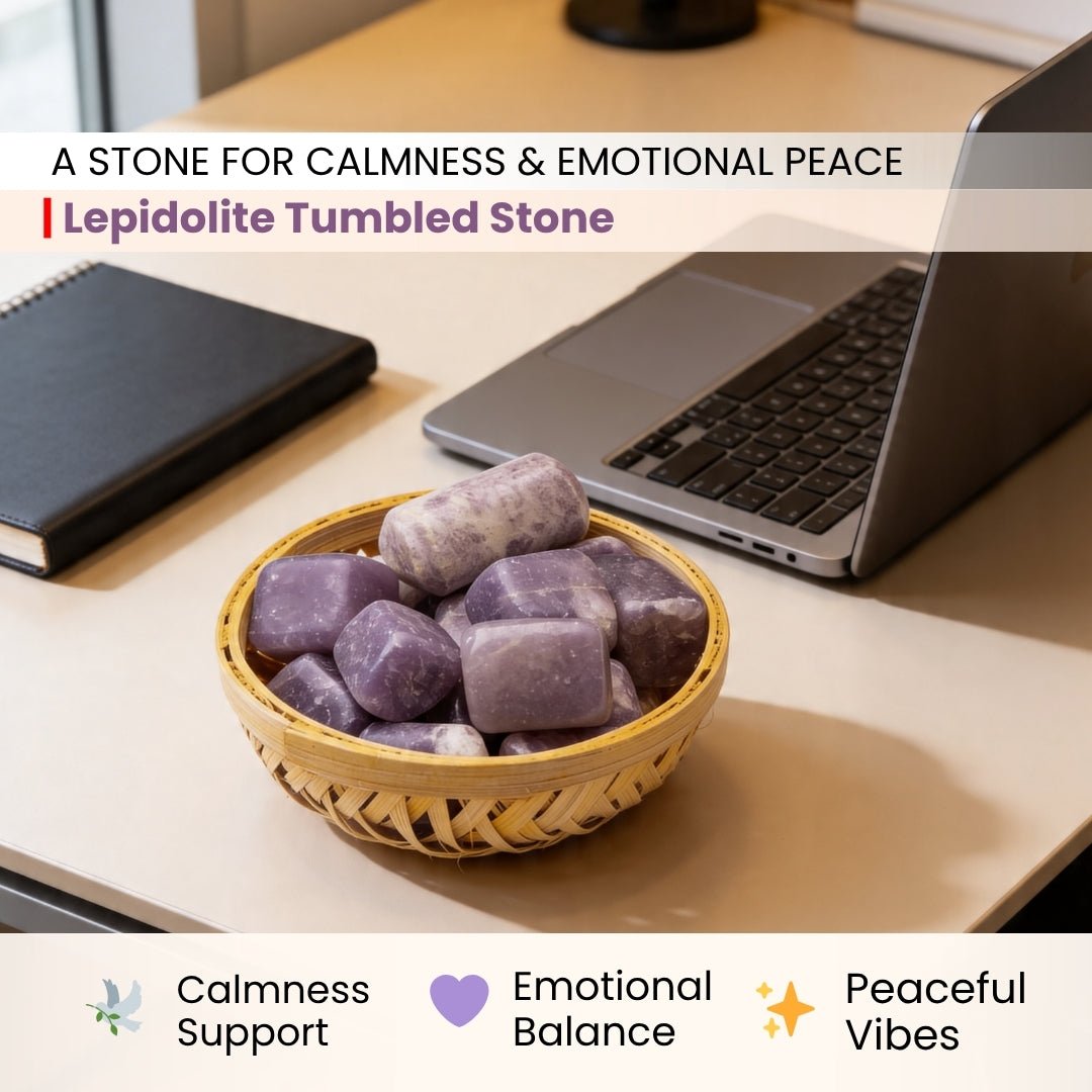Lepidolite Tumbled Stone Pebbles - plusvalueindia