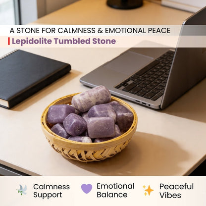 Lepidolite Tumbled Stone Pebbles - plusvalueindia