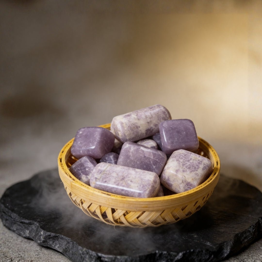 Lepidolite Tumbled Stone Pebbles - plusvalueindia