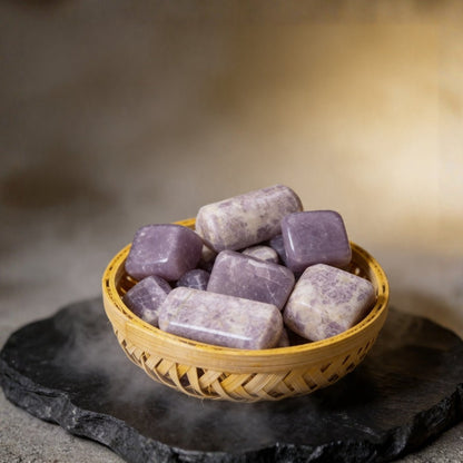 Lepidolite Tumbled Stone Pebbles - plusvalueindia
