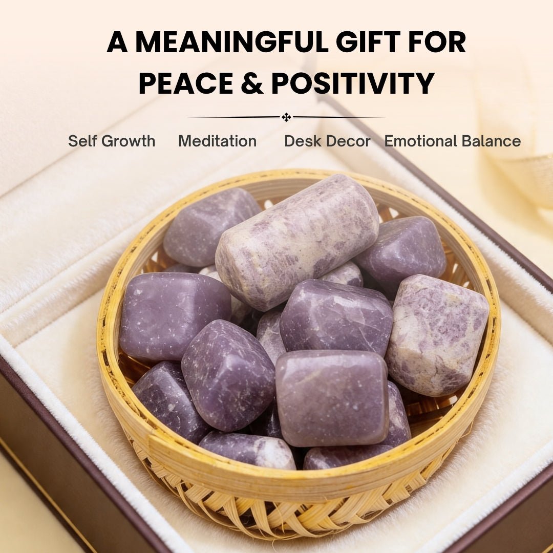 Lepidolite Tumbled Stone Pebbles - plusvalueindia
