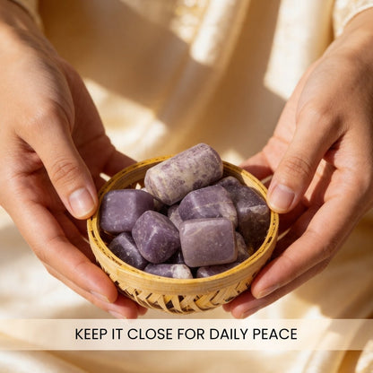 Lepidolite Tumbled Stone Pebbles - plusvalueindia
