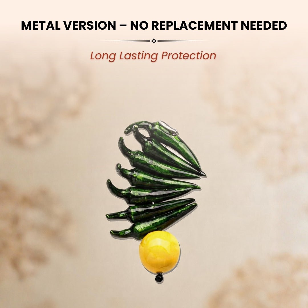 Metal Limbu Mirchi Door Hanging Feng Shui Vastu for home office and gifting