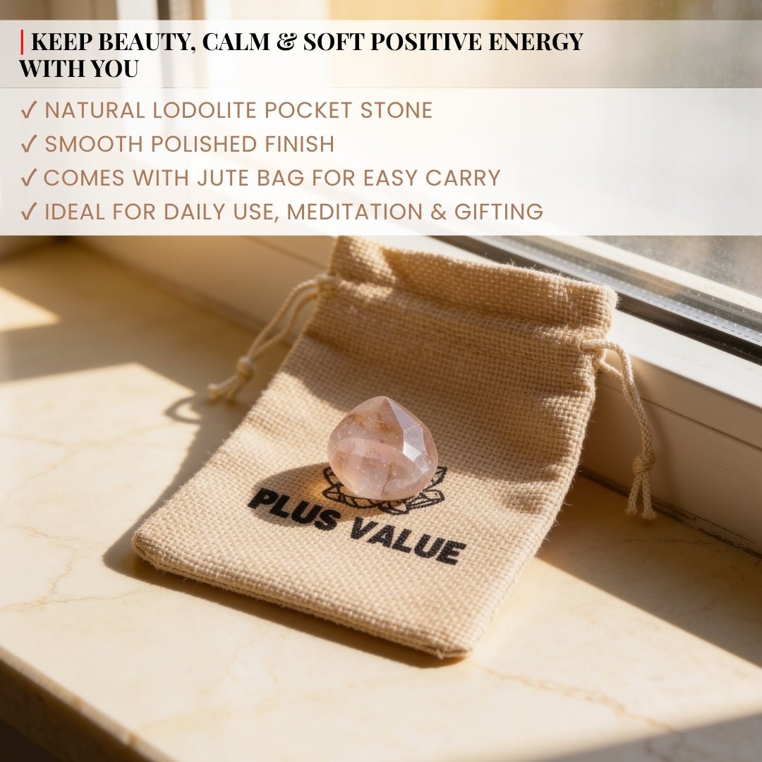 Lodolite Crystal - Pocket Tumbled Stone - plusvalueindia