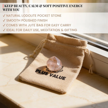 Lodolite Crystal - Pocket Tumbled Stone - plusvalueindia