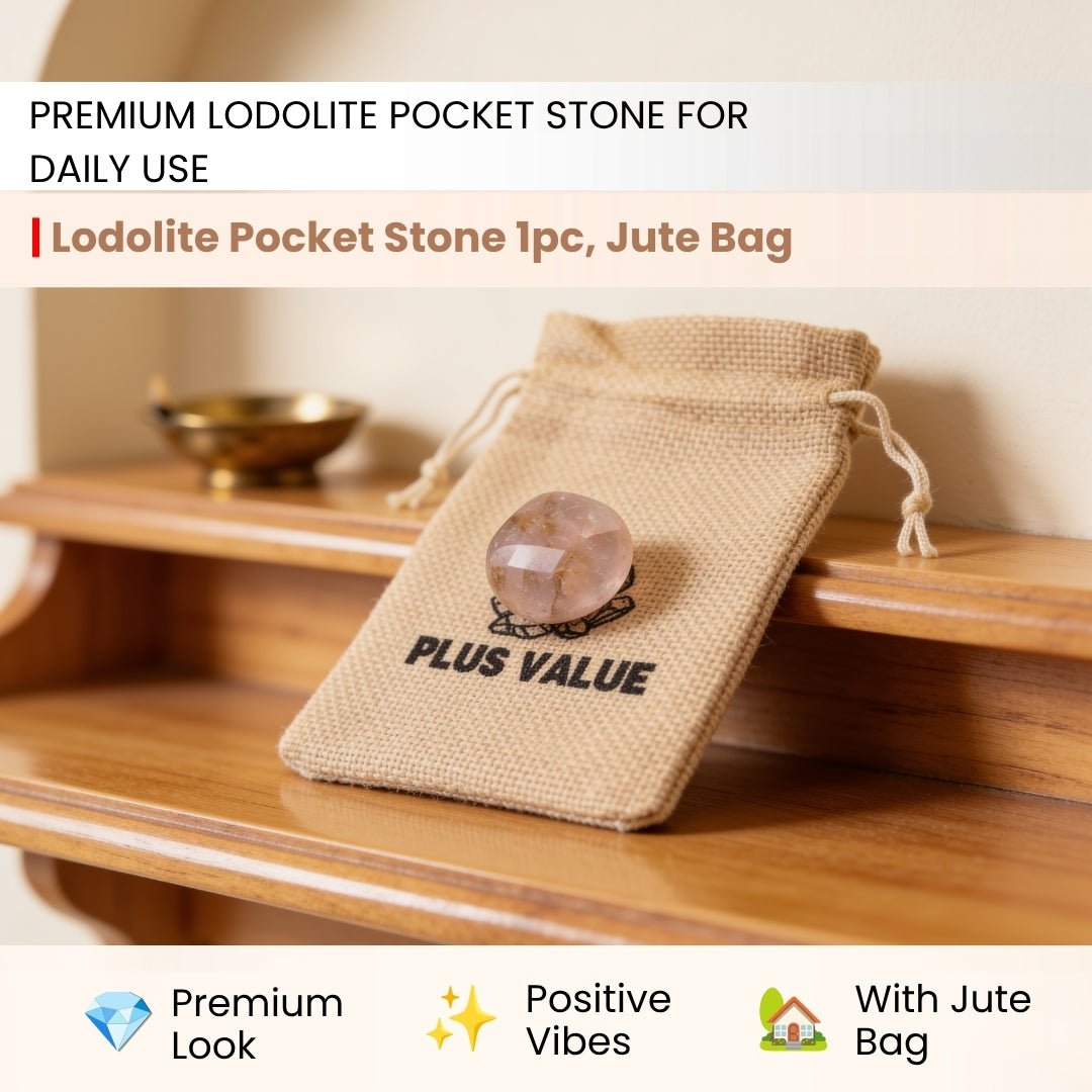 Lodolite Crystal - Pocket Tumbled Stone - plusvalueindia