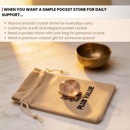 Lodolite Crystal - Pocket Tumbled Stone - plusvalueindia