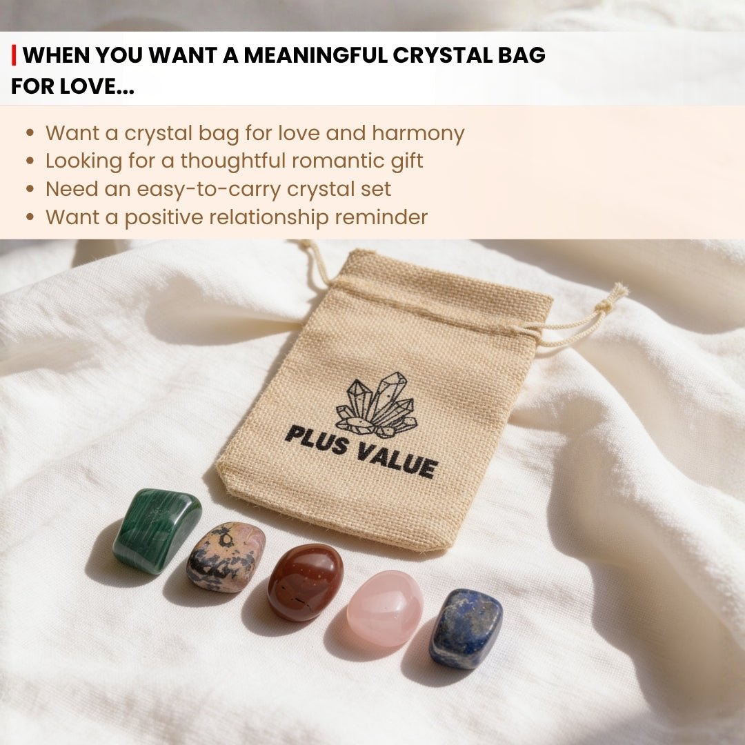 Love and Romance Pocket Crystal Bag - plusvalueindia