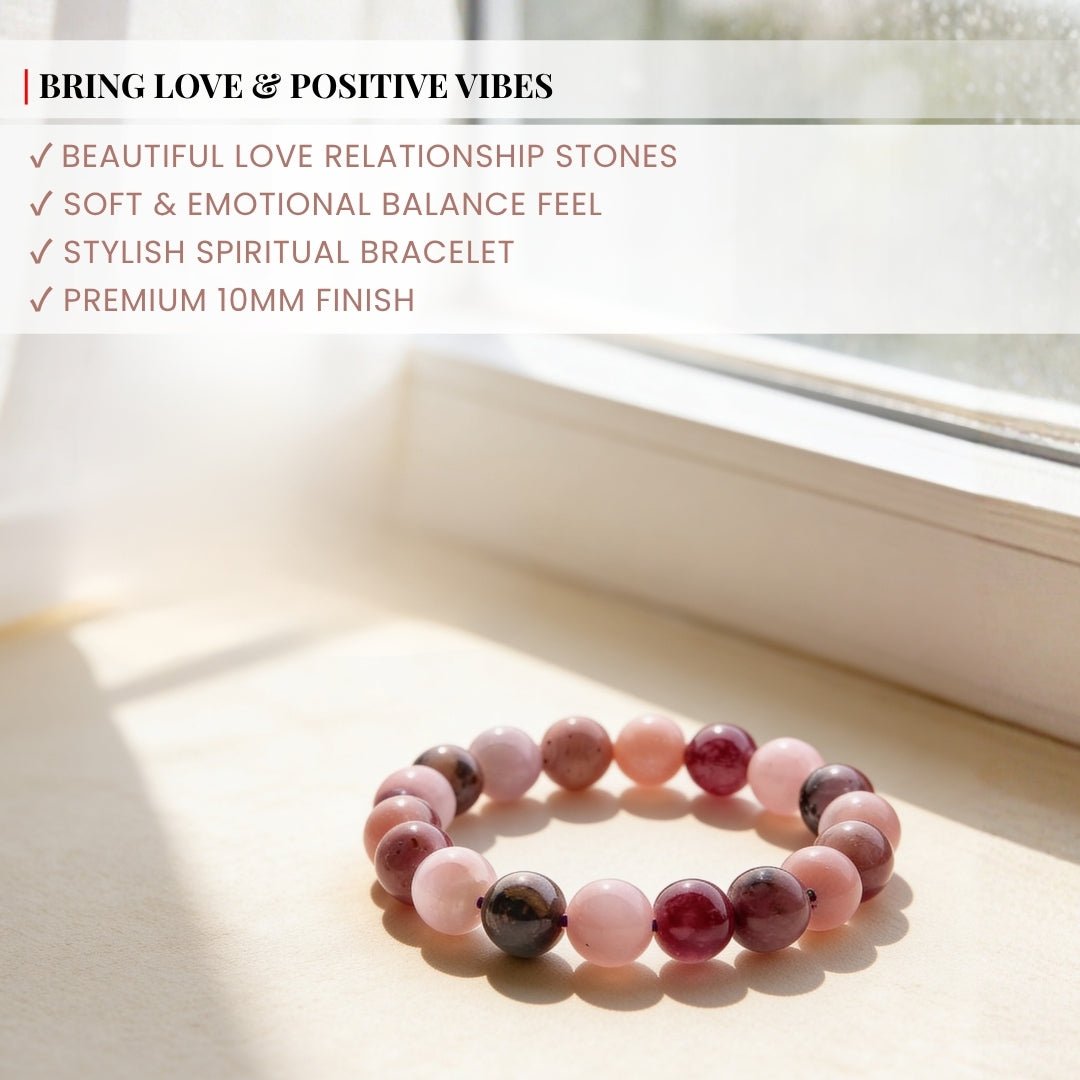 Love Relationship Stone Bracelet for Men, Women - plusvalueindia