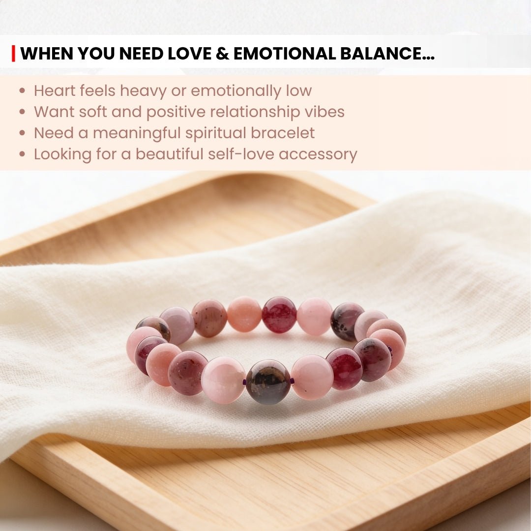 Love Relationship Stone Bracelet for Men, Women - plusvalueindia