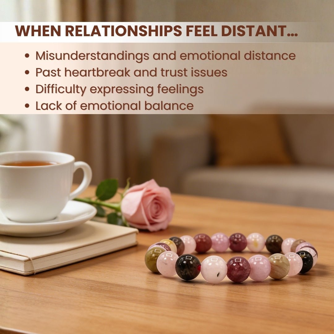 Love Relationship Stone Bracelet for Men, Women - plusvalueindia