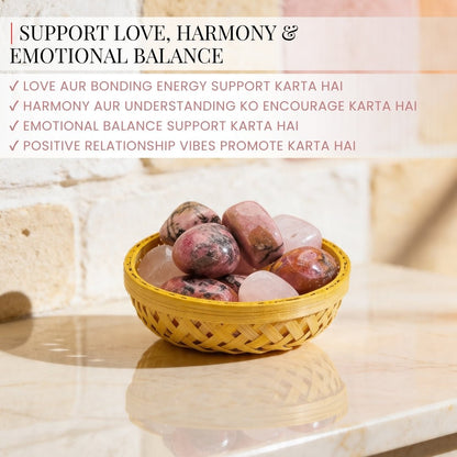 Love Relationship Tumbled Stone Pebble Crystal for Men, Women - Marriage Harmony - plusvalueindia