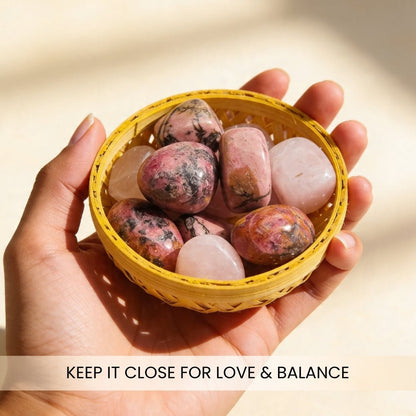 Love Relationship Tumbled Stone Pebble Crystal for Men, Women - Marriage Harmony - plusvalueindia